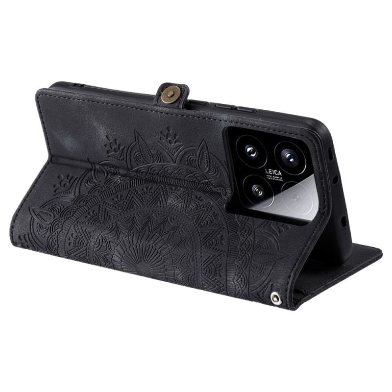 Lederhüllen Xiaomi 15 Mandala-wildlederoptik