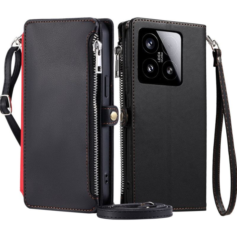 Lederhüllen Xiaomi 15 Münzfach & 8 Kartenfächer