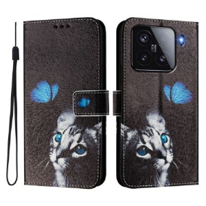Lederhüllen Xiaomi 15 Schmetterling Und Katze