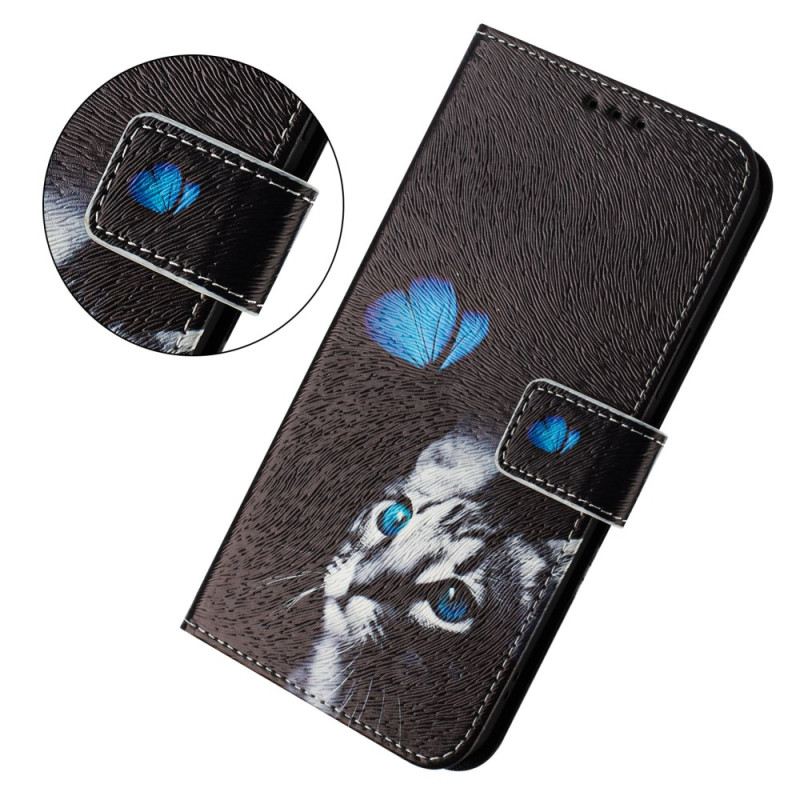 Lederhüllen Xiaomi 15 Schmetterling Und Katze