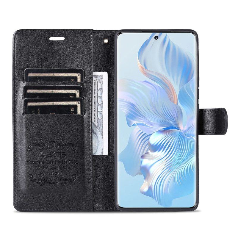 Flip Case Für Honor 90 Azns Ledereffekt