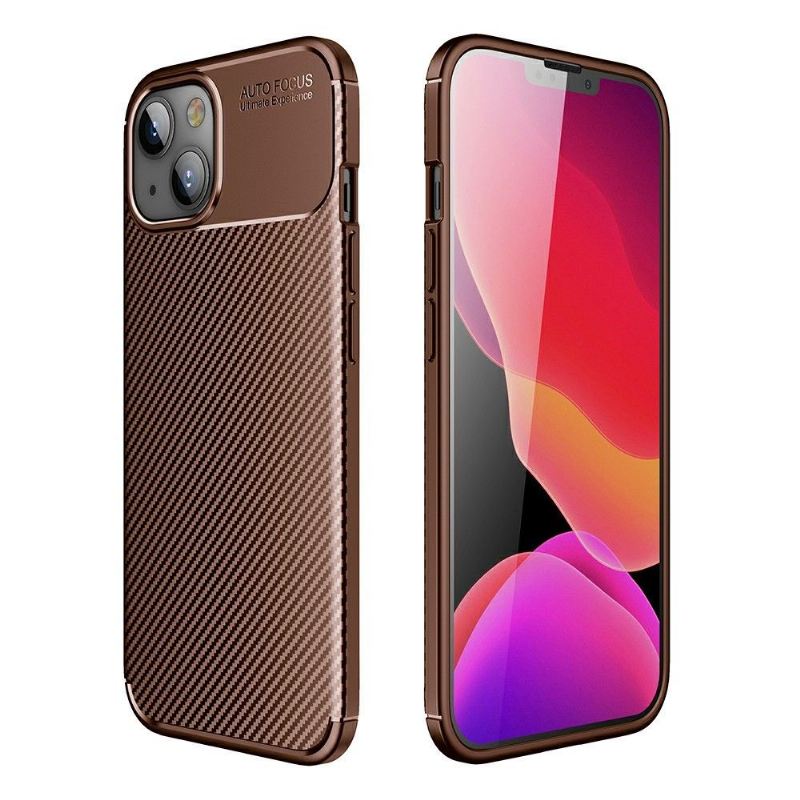 Hülle Für iPhone 13 Mini Anti-Sturz Kohlefaser-stil
