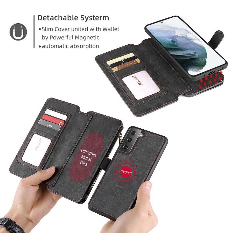 Handyhülle Lederhüllen Für Samsung Galaxy S22 5G Schutzhülle 007-serie