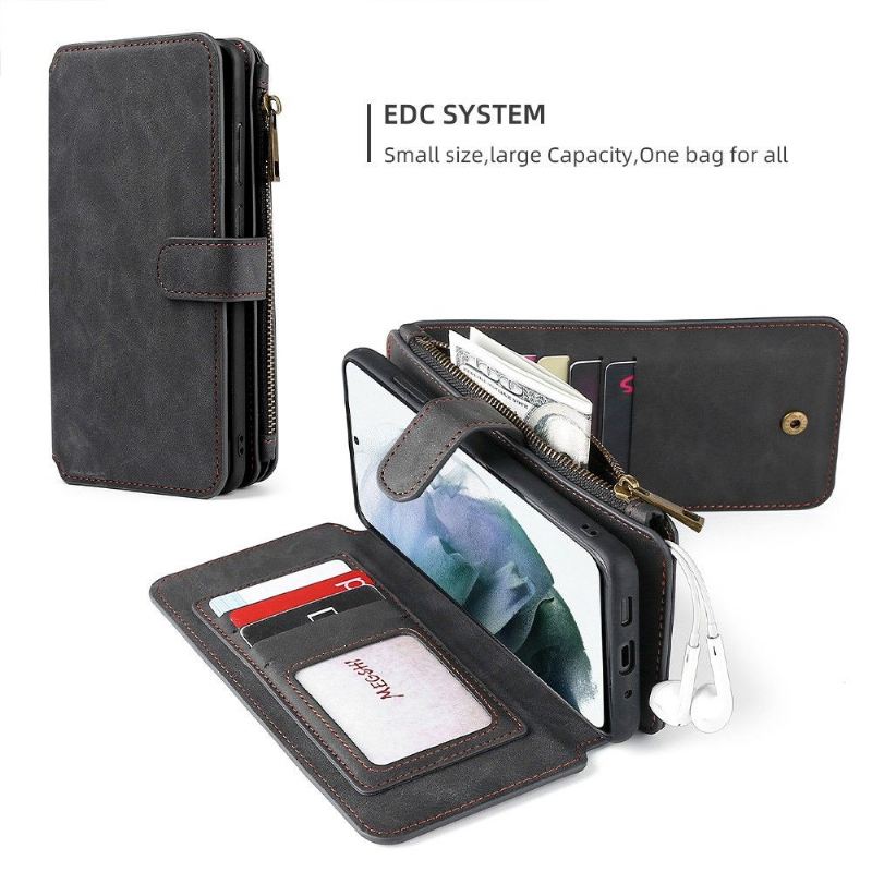 Handyhülle Lederhüllen Für Samsung Galaxy S22 5G Schutzhülle 007-serie