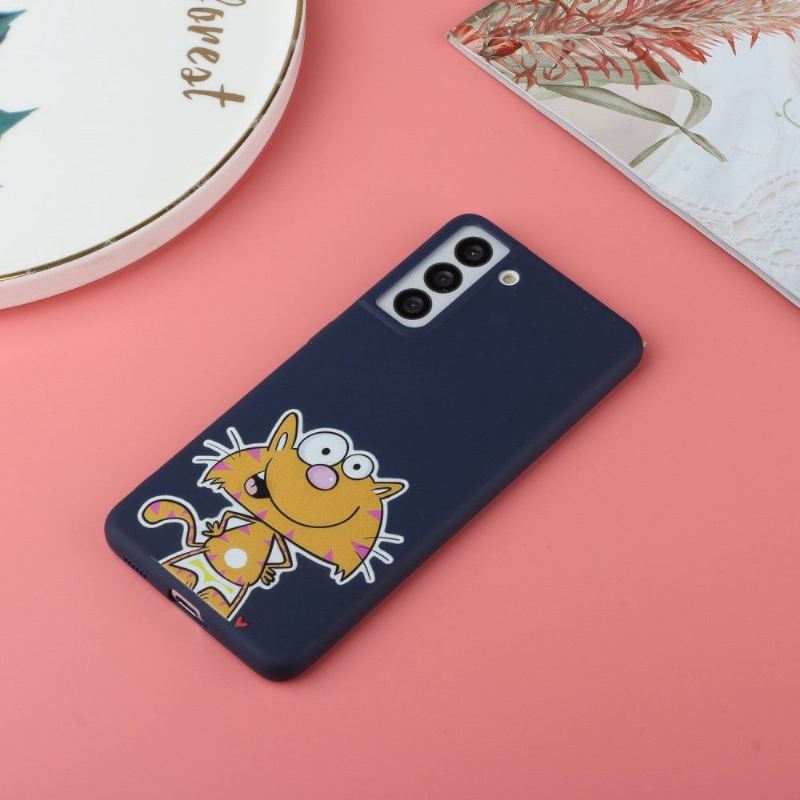 Hülle Für Samsung Galaxy S22 5G Mit Kordel Cartoon-katze