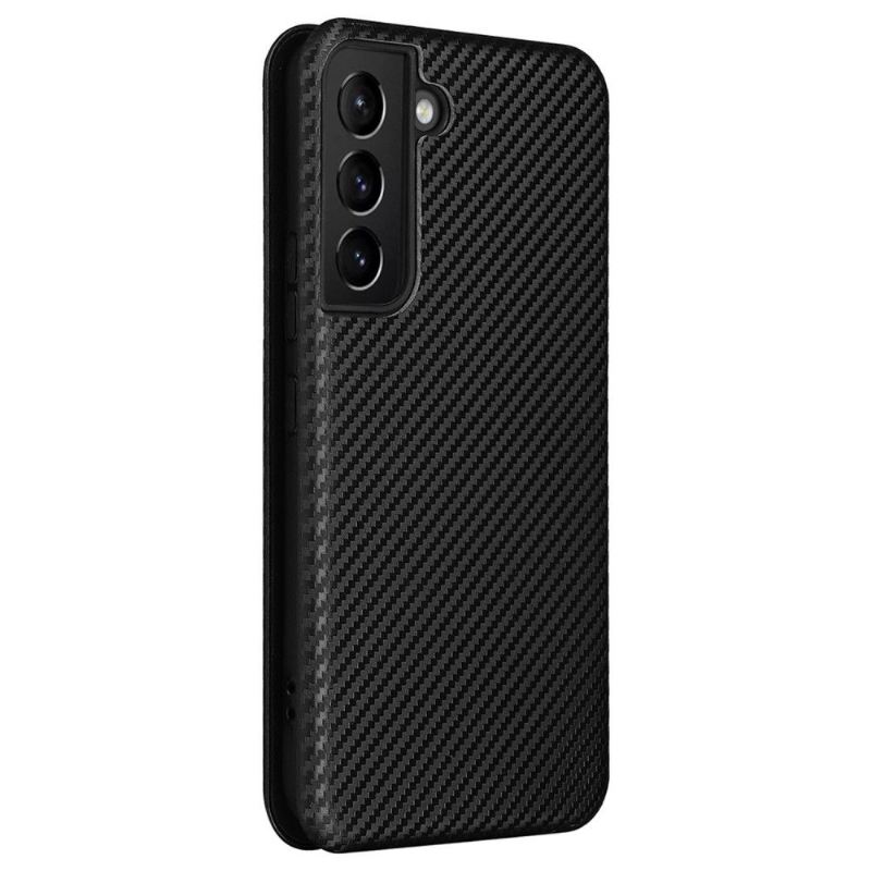 Lederhüllen Für Samsung Galaxy S22 5G Kohlefaser-kunstleder