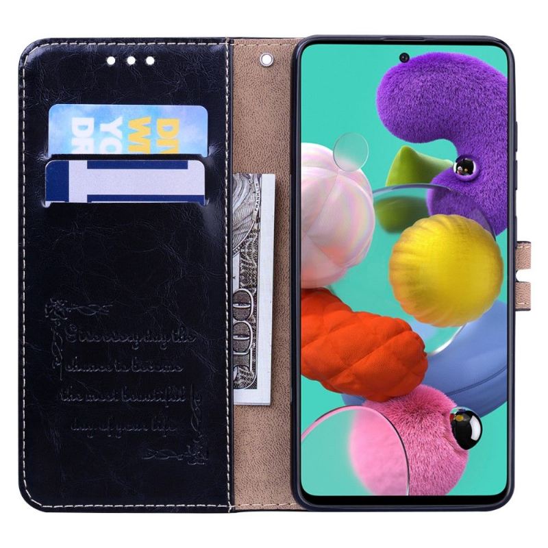 Case Für Samsung Galaxy A71 Deluxe Vintage-ledereffekt