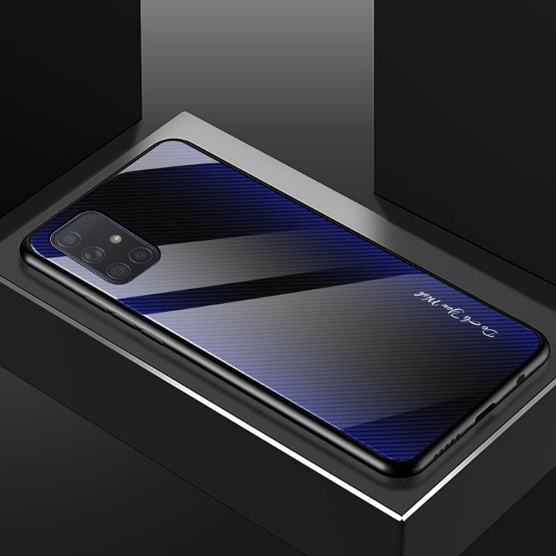 Hülle Für Samsung Galaxy A71 Rückseite Aus Karbonglas