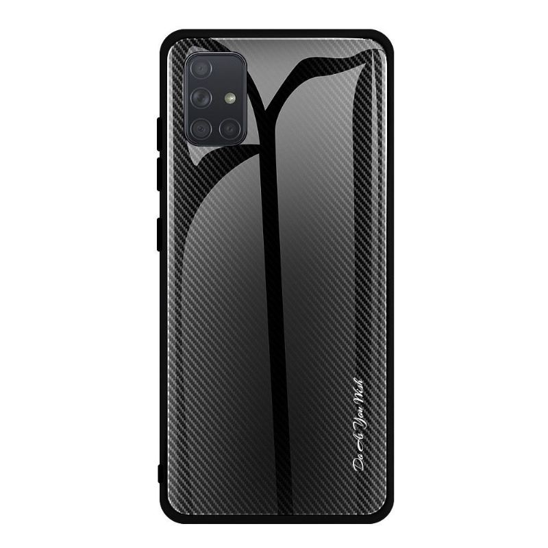 Hülle Für Samsung Galaxy A71 Rückseite Aus Karbonglas
