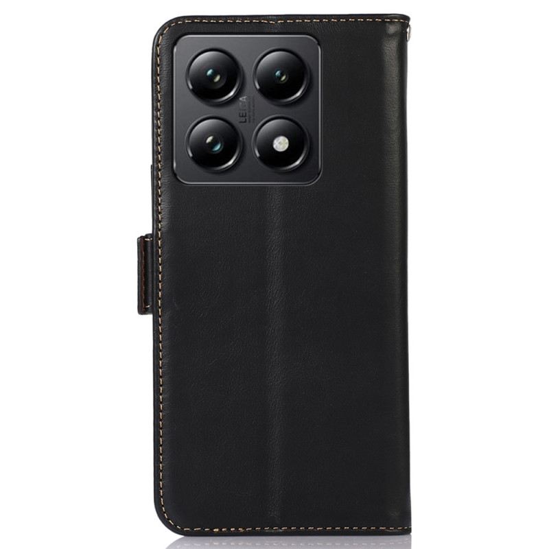 Lederhüllen Xiaomi 14t Pro Rfid-schutz Und Echtleder-geldbörse