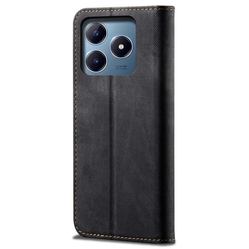 Flip Case Für Realme C61 Denim-stoff