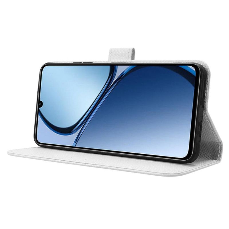 Lederhüllen Realme C61 Handyhülle Gepunkteter Riemen