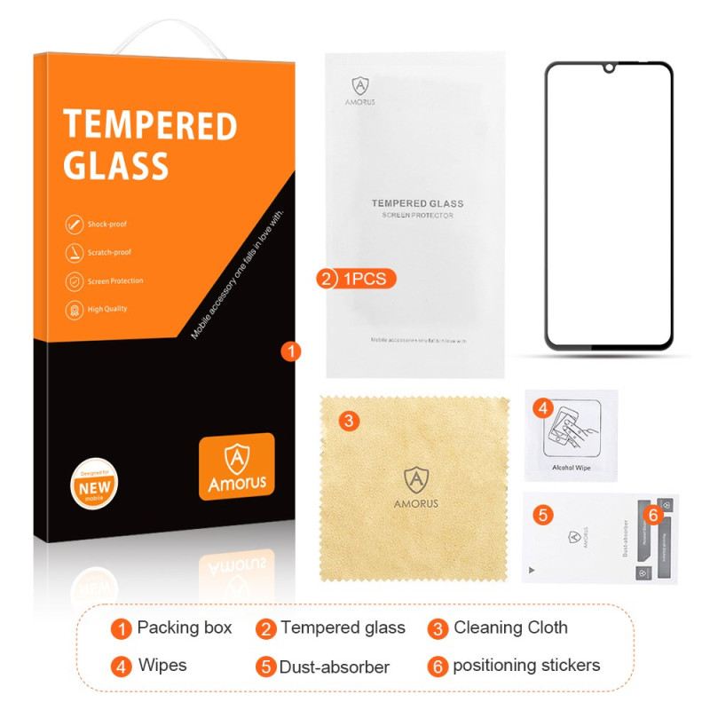 Vollflächige Displayschutzfolie Aus Gehärtetem Glas Für Realme Note 60x / C63 / C61 Amorus
