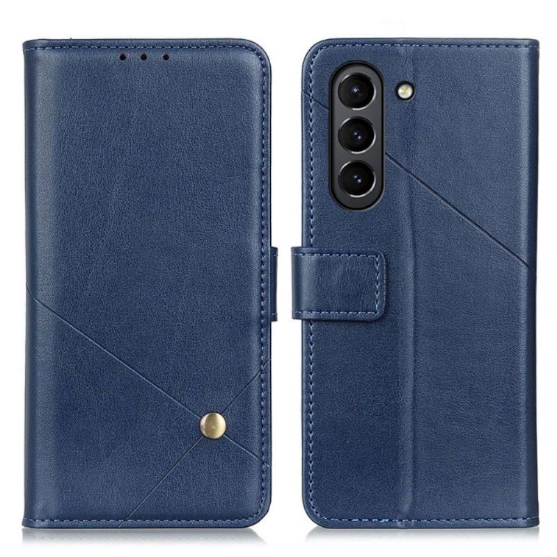 Lederhüllen Für Samsung Galaxy S21 FE Anti-Sturz Flip Case Überschlag Aus Kunstleder Mit Niete