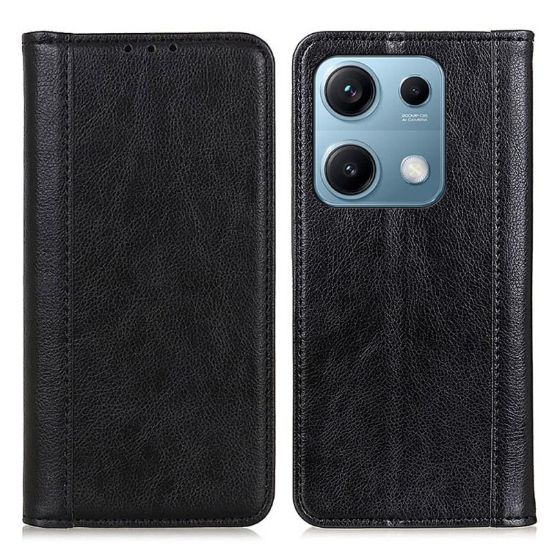 Flip Case Für Xiaomi Redmi Note 14s Spaltleder In Litschi-optik