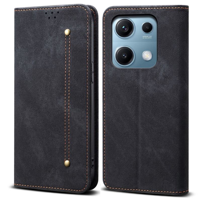 Flip Case Xiaomi Redmi Note 14s Handyhülle Denim-stoff