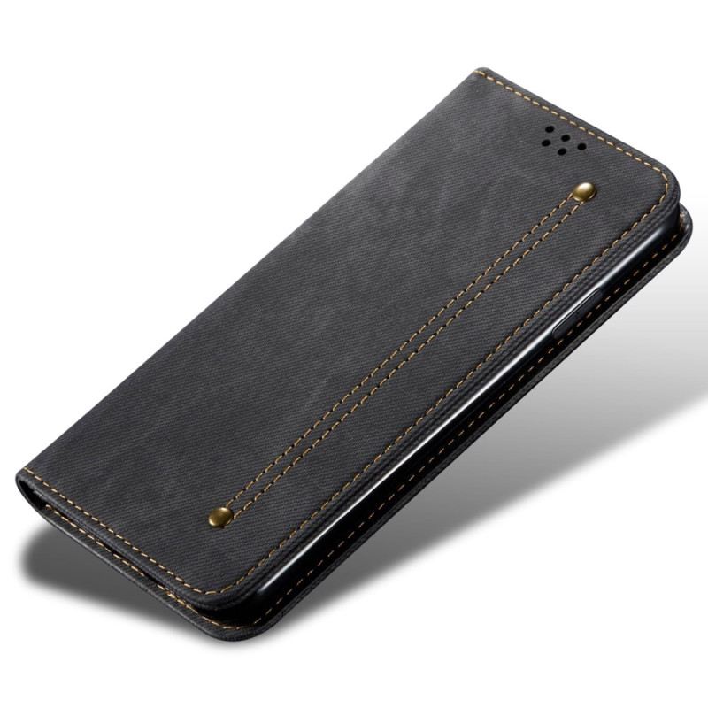 Flip Case Xiaomi Redmi Note 14s Handyhülle Denim-stoff