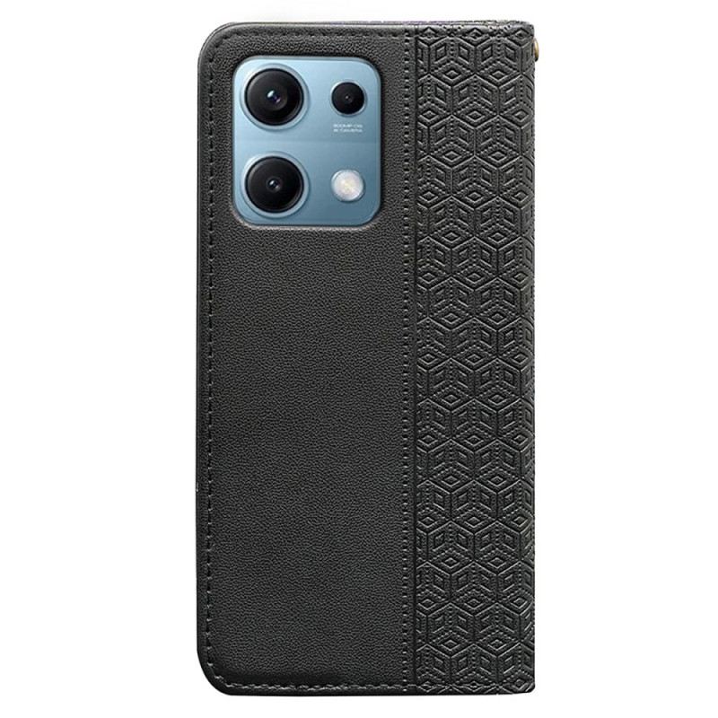 Flip Case Xiaomi Redmi Note 14s Handyhülle Kariertes Muster Mit Riemen