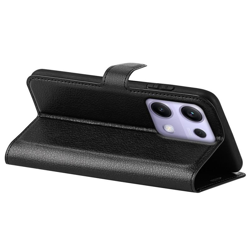 Lederhüllen Für Xiaomi Redmi Note 14s Klassisches Litschi-kunstleder