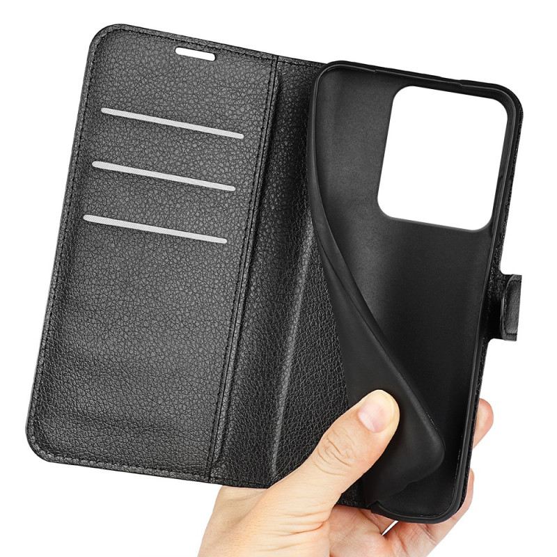 Lederhüllen Für Xiaomi Redmi Note 14s Klassisches Litschi-kunstleder