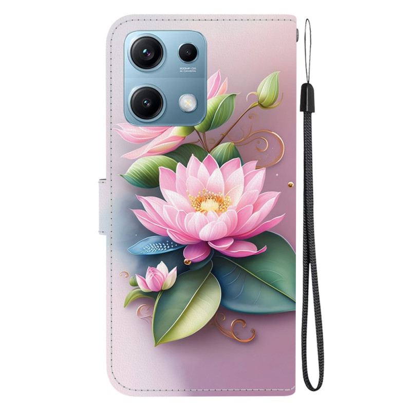Lederhüllen Xiaomi Redmi Note 14s Handyhülle Seerosen
