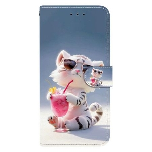 Lederhüllen Xiaomi Redmi Note 14s Handyhülle Tigerprint