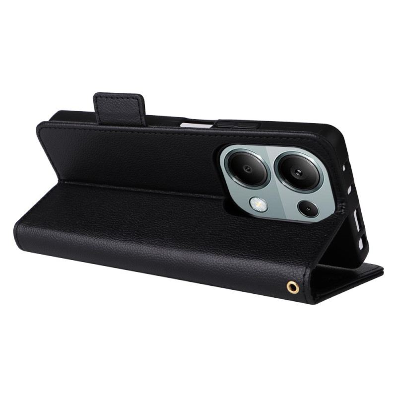 Lederhüllen Xiaomi Redmi Note 14s Handyhülle Ultradünn Mit Trageriemen