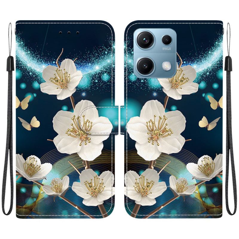Lederhüllen Xiaomi Redmi Note 14s Magnolienmuster
