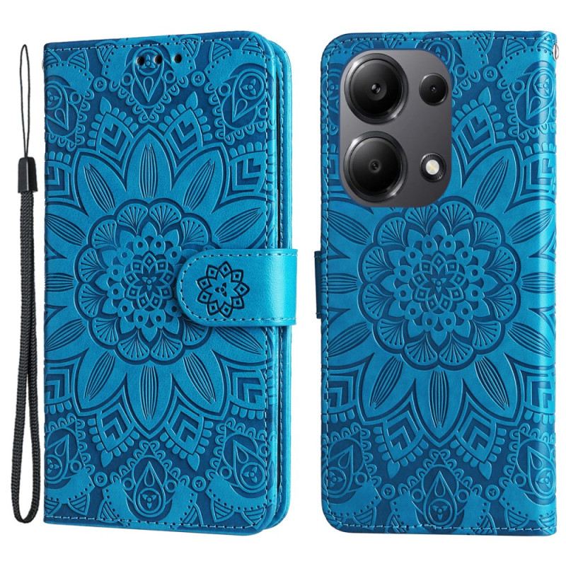 Lederhüllen Xiaomi Redmi Note 14s Mandala Mit Trageriemen