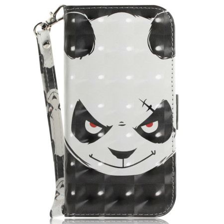 Lederhüllen Xiaomi Redmi Note 14s Wütender Panda Mit Umhängeband