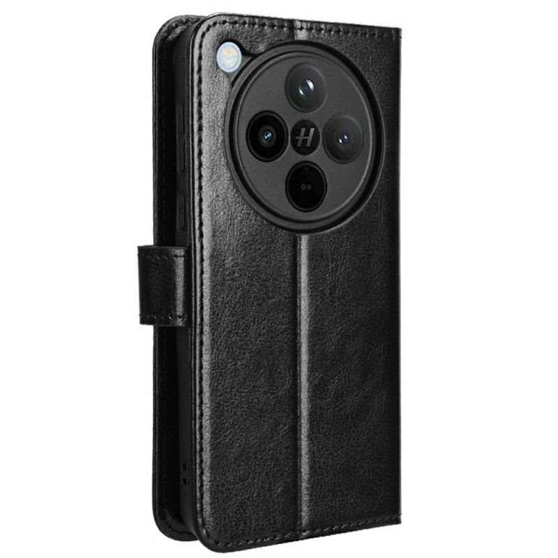 Lederhüllen Für Oppo Find X8 Glänzendes Kunstleder