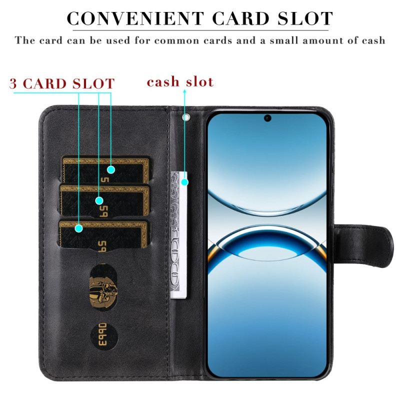 Lederhüllen Für Oppo Find X8 Reißverschlusstasche