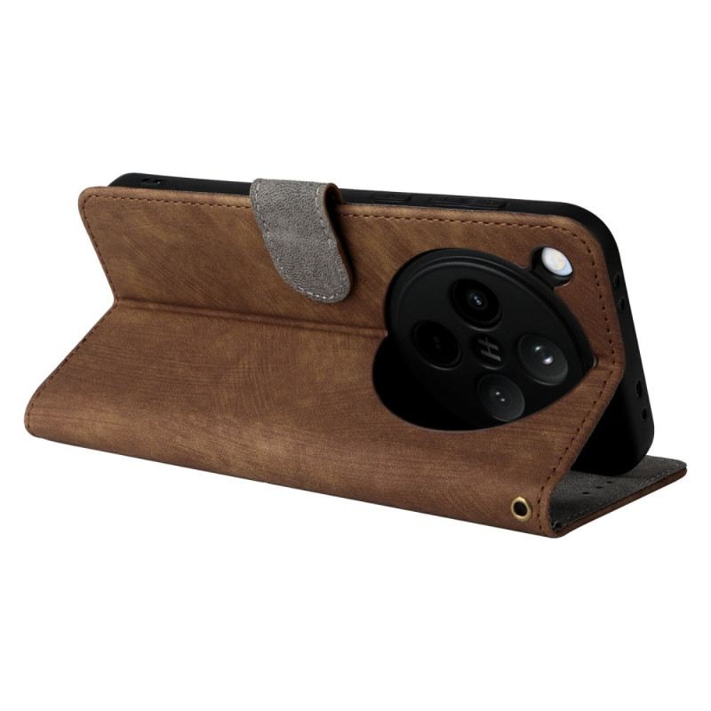 Lederhüllen Für Oppo Find X8 Rfid-schutz In Wildlederoptik