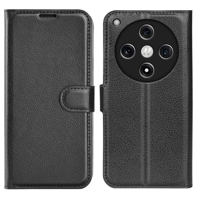 Lederhüllen Oppo Find X8 Handyhülle Klassisches Litschi-leder