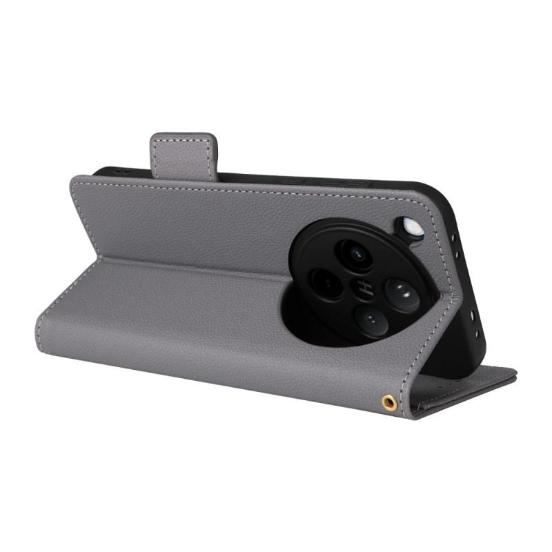 Lederhüllen Oppo Find X8 Litschi-farbener Riemen Aus Kunstleder