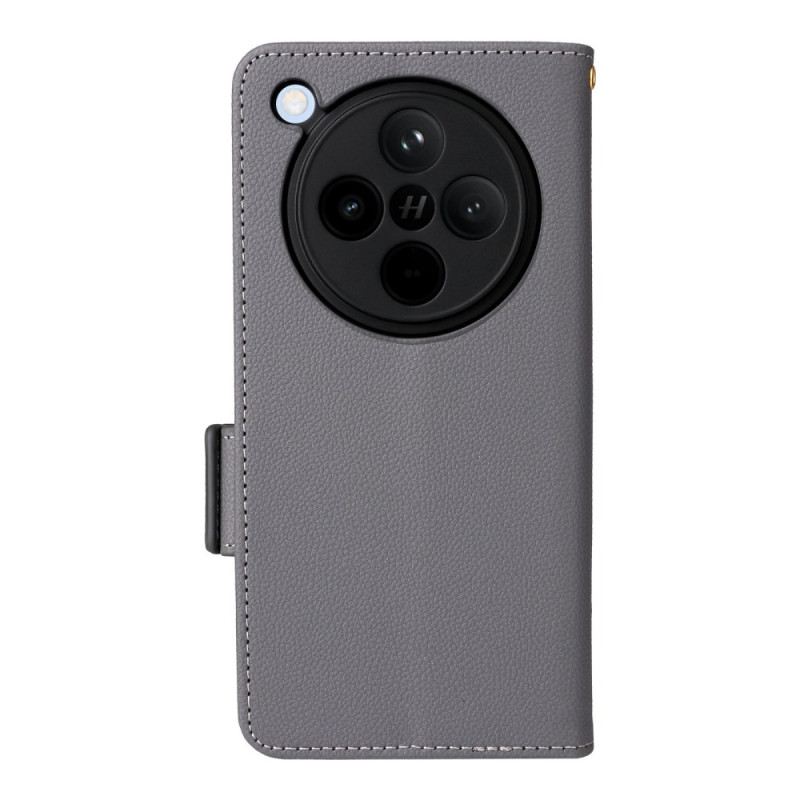 Lederhüllen Oppo Find X8 Litschi-farbener Riemen Aus Kunstleder