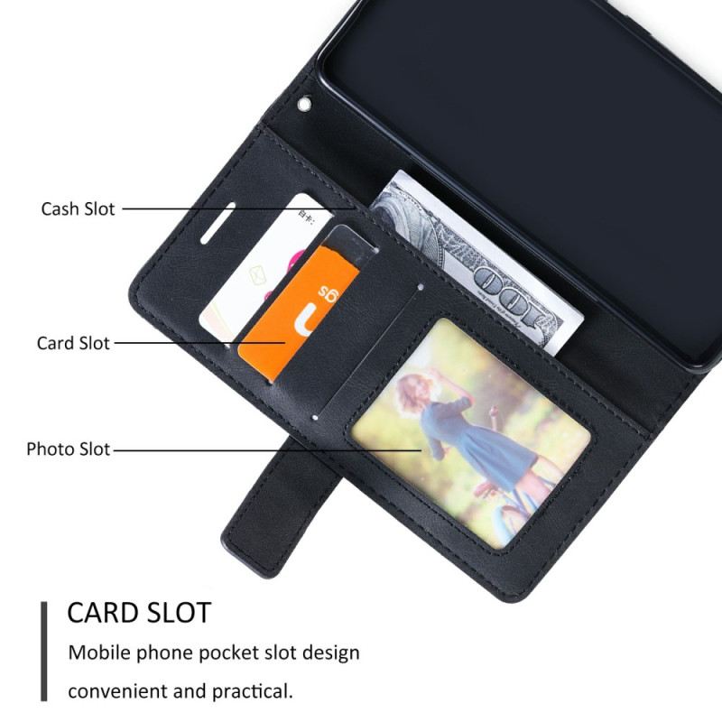 Lederhüllen Oppo Find X8 Zweifarbig Gestreift Muster