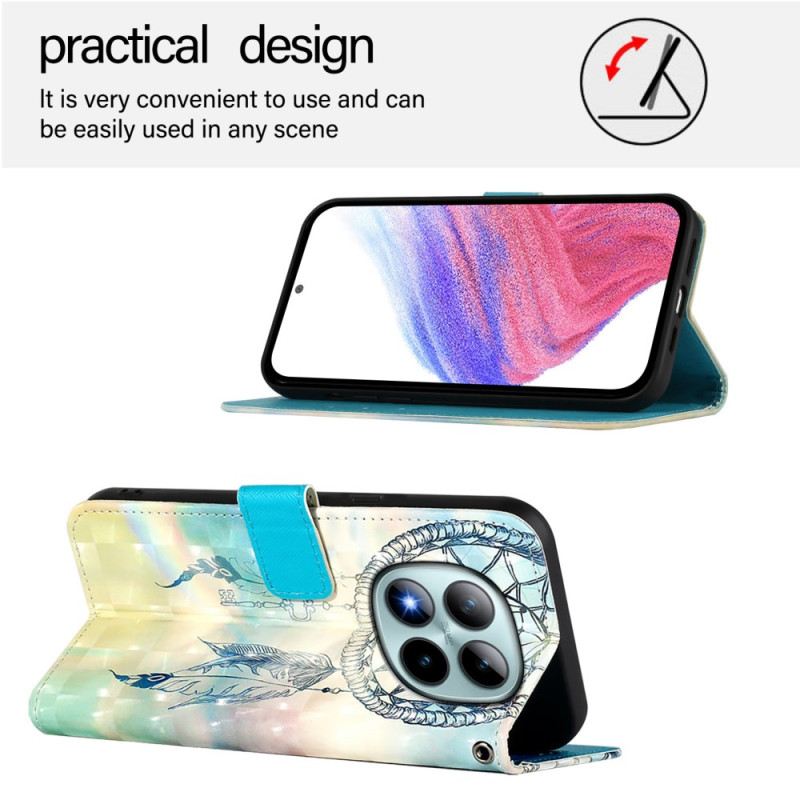 Lederhüllen Für Xiaomi Redmi Note 15 Pro Plus 5g Aquarell-traumfänger