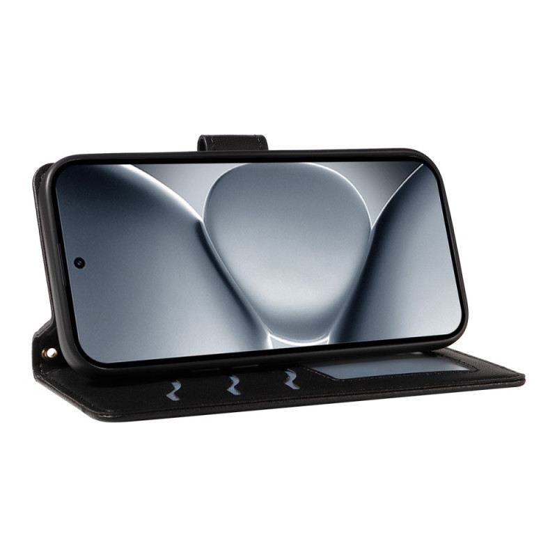 Lederhüllen Für Xiaomi Redmi Note 15 Pro Plus 5g Gesteppt Mit Riemen Und Schultergurt