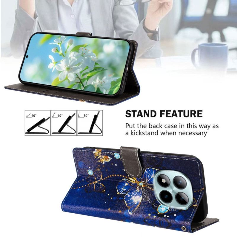 Lederhüllen Für Xiaomi Redmi Note 15 Pro Plus 5g Kostbare Schmetterlinge