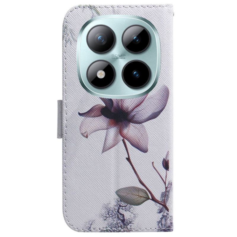 Lederhüllen Für Xiaomi Redmi Note 15 Pro Plus 5g Rosa Blume