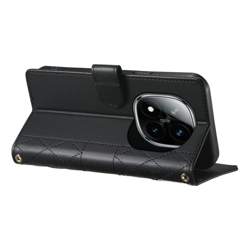 Lederhüllen Xiaomi Redmi Note 15 Pro Plus 5g Gesteppt Mit Riemen