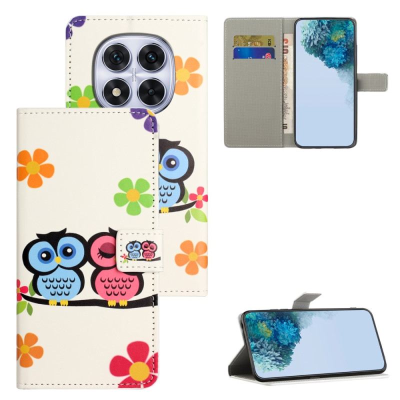 Lederhüllen Xiaomi Redmi Note 15 Pro Plus 5g Handyhülle Eulenpaar