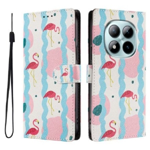 Lederhüllen Xiaomi Redmi Note 15 Pro Plus 5g Handyhülle Flamingos