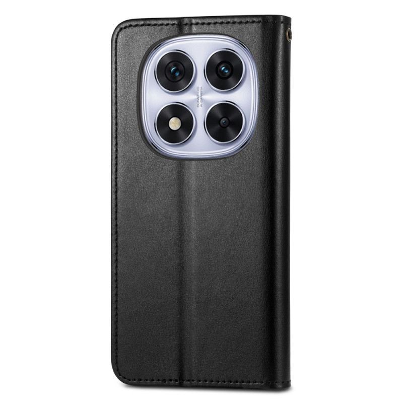 Lederhüllen Xiaomi Redmi Note 15 Pro Plus 5g Handyhülle Goldener Verschluss