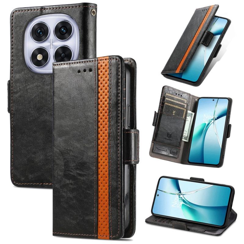 Lederhüllen Xiaomi Redmi Note 15 Pro Plus 5g Handyhülle Goldener Verschluss Caseneo