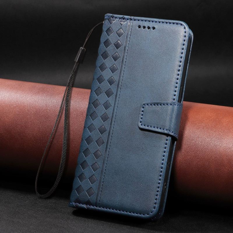 Lederhüllen Xiaomi Redmi Note 15 Pro Plus 5g Handyhülle Karierter Rand