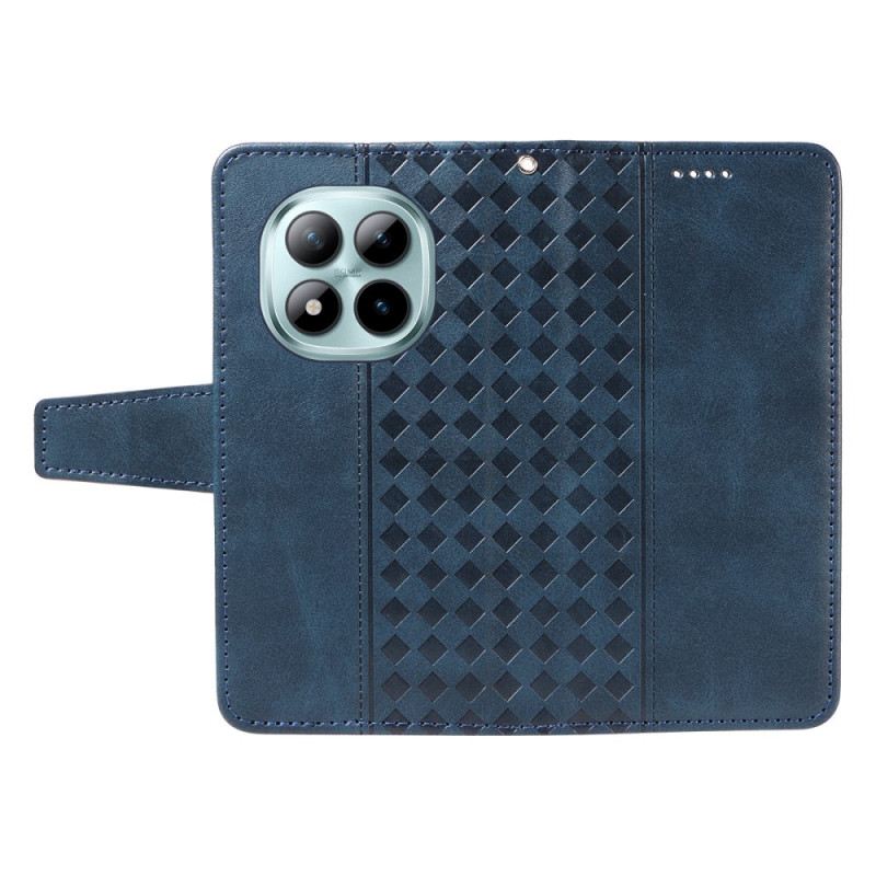 Lederhüllen Xiaomi Redmi Note 15 Pro Plus 5g Handyhülle Karierter Rand