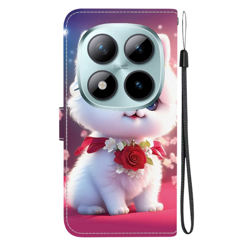 Lederhüllen Xiaomi Redmi Note 15 Pro Plus 5g Handyhülle Katze Und Rosen