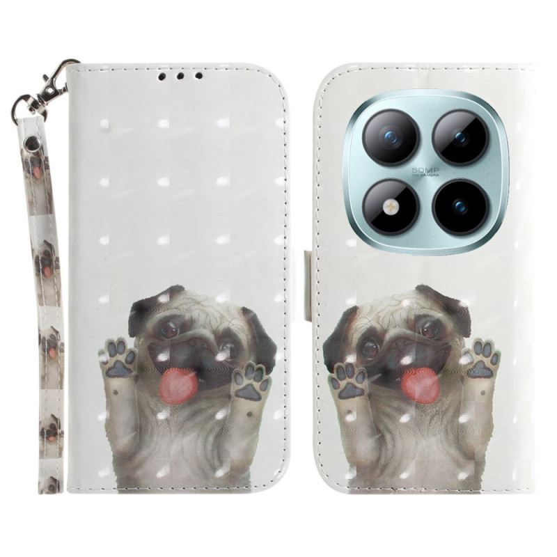 Lederhüllen Xiaomi Redmi Note 15 Pro Plus 5g Handyhülle Mops Mit Riemen